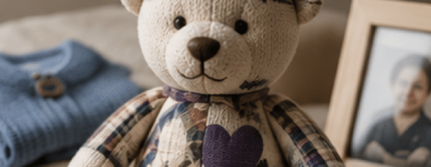 Handmade memory keepsake created to preserve meaningful memories of a loved one after hospice care